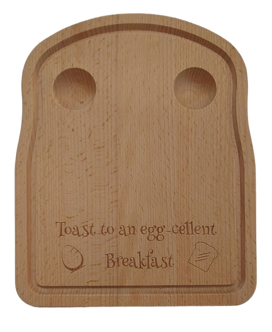 Beech Wooden engraved Egg & Toast Board