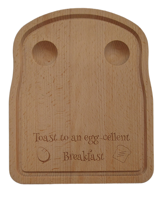 Beech Wooden engraved Egg & Toast Board