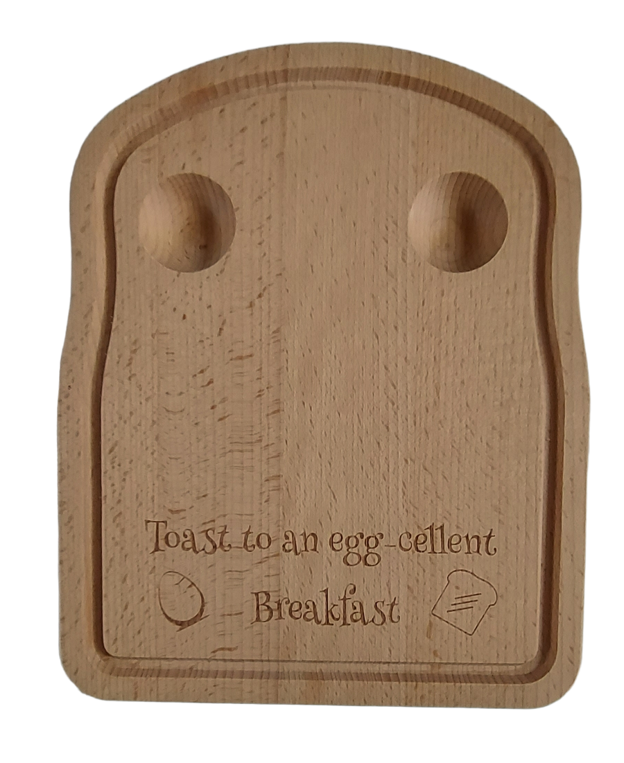 Beech Wooden engraved Egg & Toast Board