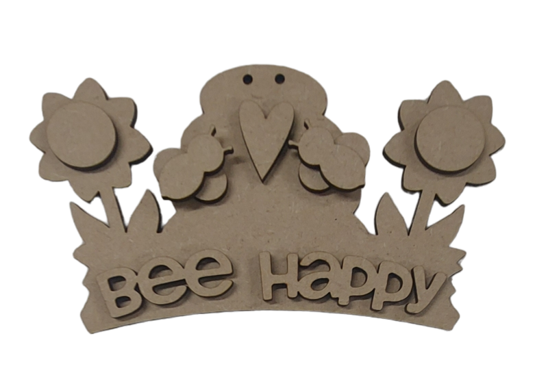 PAINTABLE MDF BLANK KIT - Bee Happy