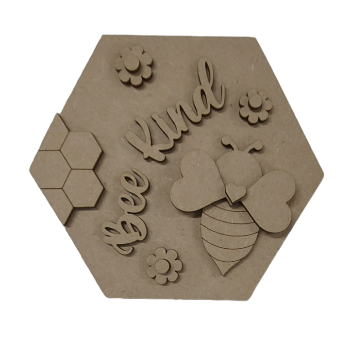 PAINTABLE MDF BLANK - Bee Kind