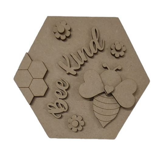 PAINTABLE MDF BLANK - Bee Kind