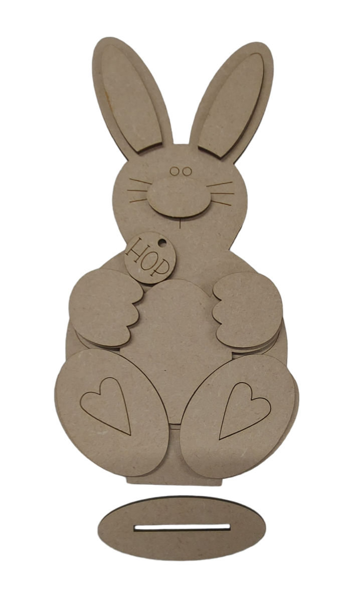 PAINTABLE MDF EASTER BUNNY KIT