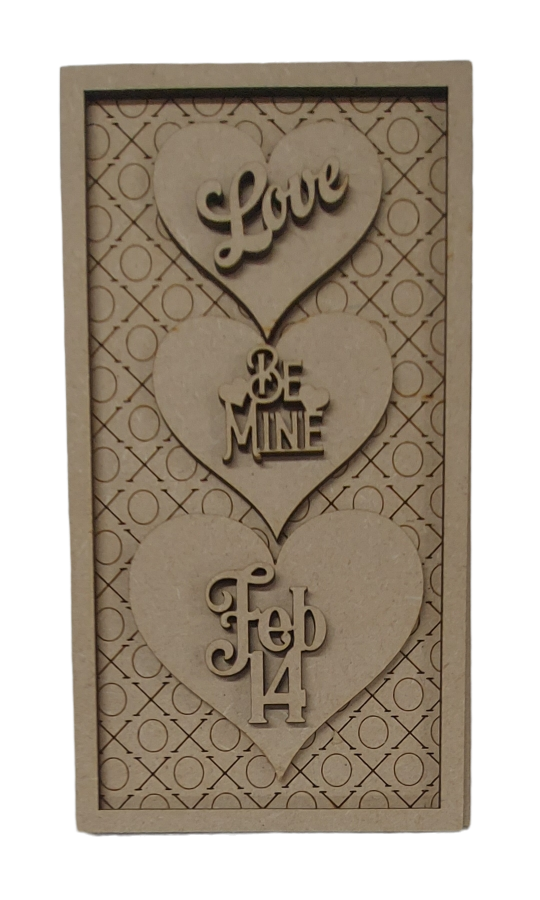 PAINTABLE MDF VALENTINE SMALL SIGN