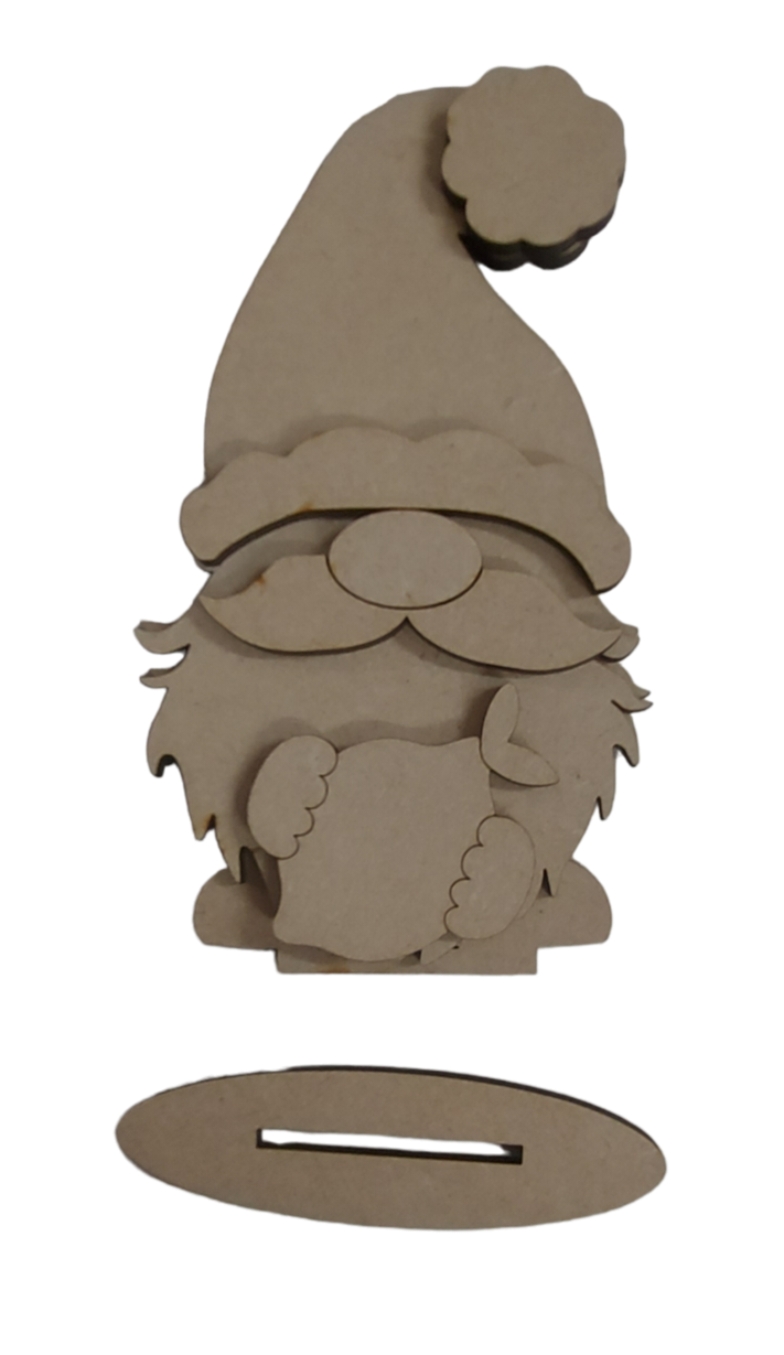 PAINTABLE MDF MALE GONK / GNOME small - VARIOUS OPTIONS