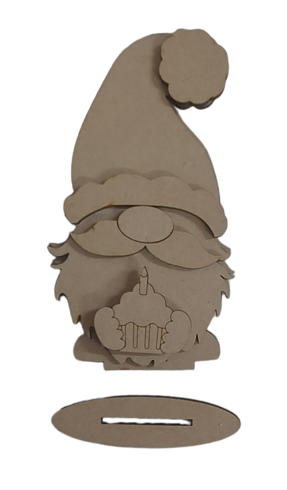 PAINTABLE MDF MALE GONK / GNOME small - VARIOUS OPTIONS