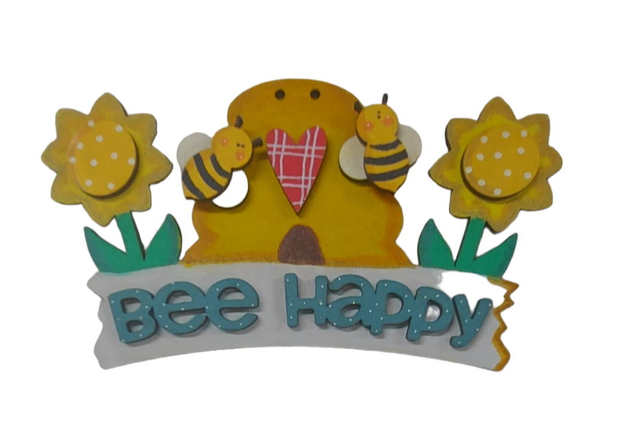 PAINTABLE MDF BLANK KIT - Bee Happy