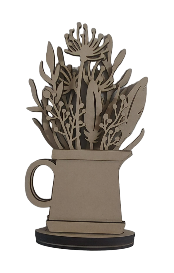 PAINTABLE MDF JUG OF FLOWERS - MOTHERS DAY GIFT