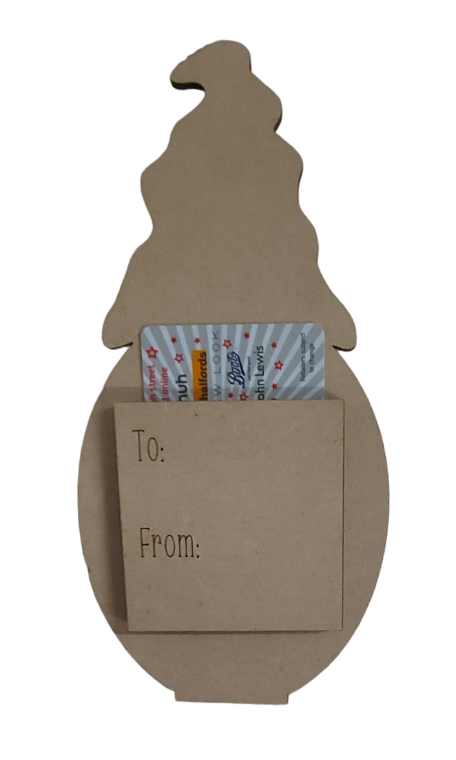 PAINTABLE GIFT CARD HOLDER ATTACHMENT FOR GONKS / GNOMES