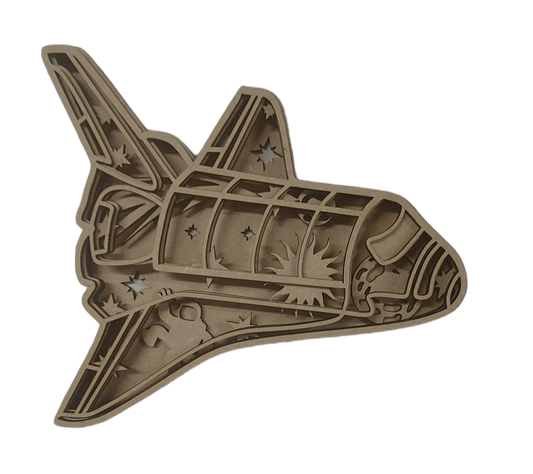 Paintable 5 Layer MDF Blank Space Ship. Childrens room decoration