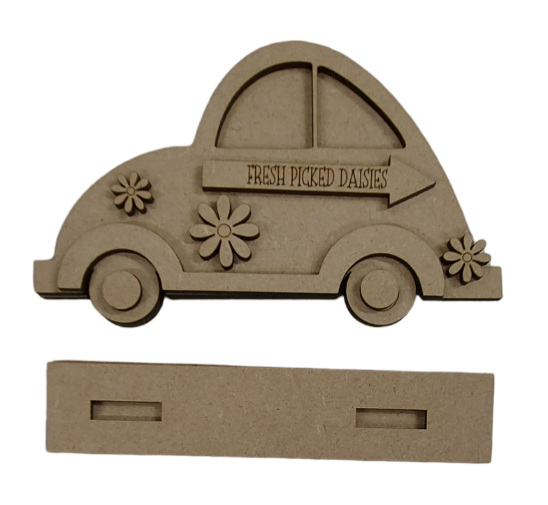 PAINTABLE MDF BLANK KIT - Daisy Beetle shelf sitter Small