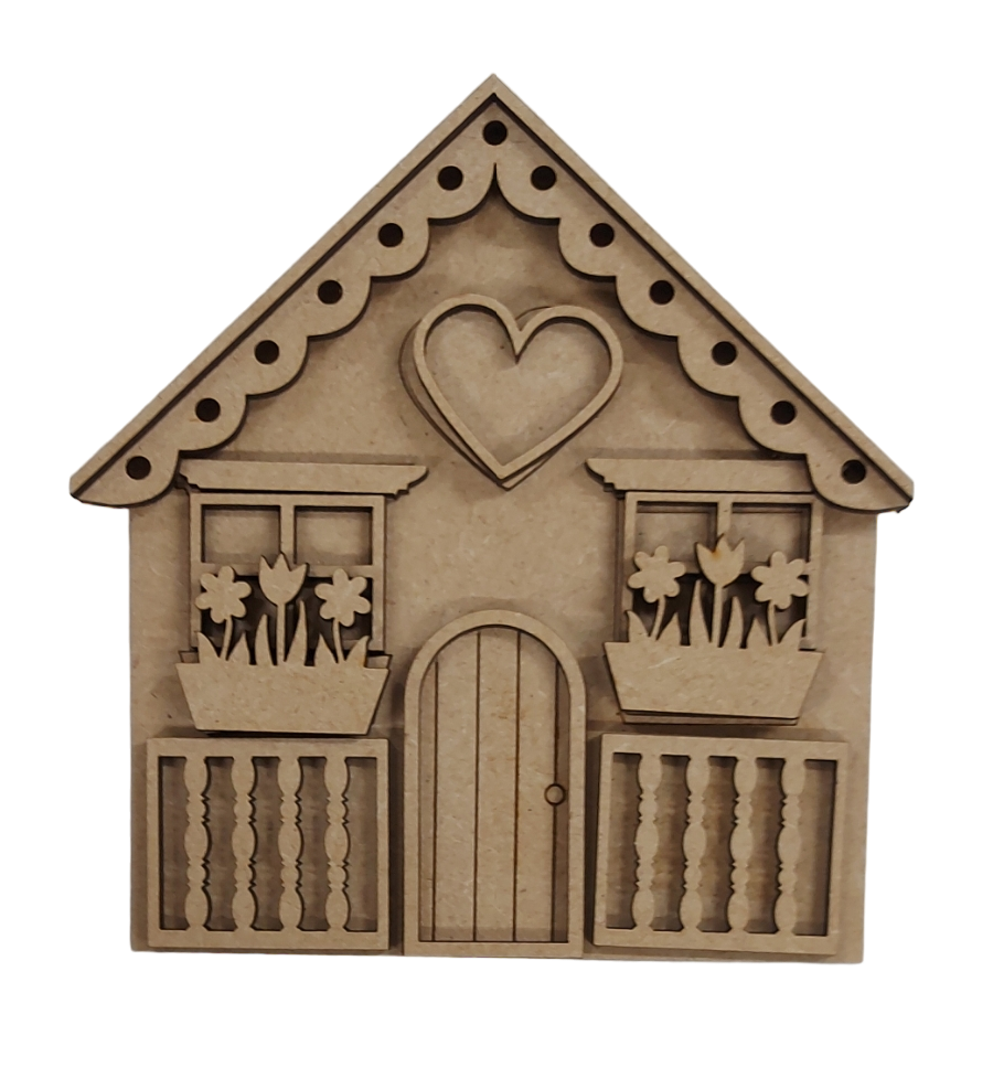 PAINTABLE MDF BLANK KIT - Small House