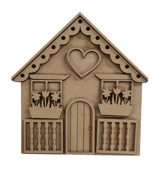 PAINTABLE MDF BLANK KIT - Small House