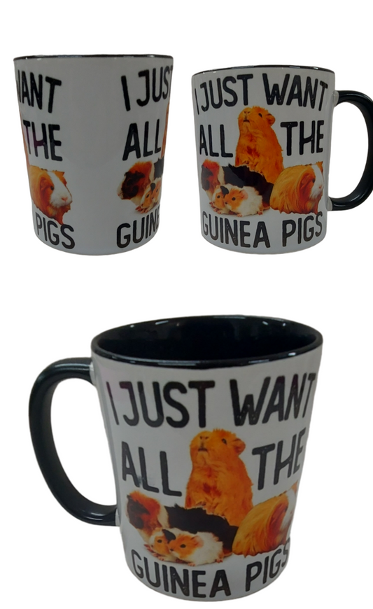 MUG - BLACK GUINEA PIGS - I just want all the Guinea Pigs